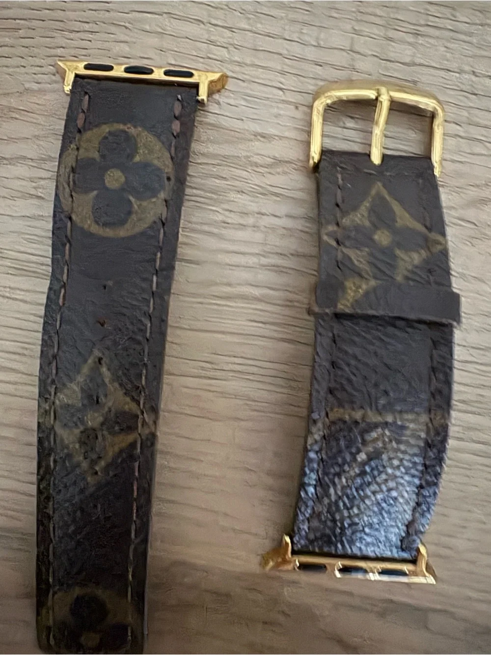 Louis Vuitton Brown Monogram Leather Smartwatch Band